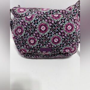 Vera Bradley RFID Little Hipster Lilac Medallion Bag 9.75 x 6.5 x 1.5, Boho